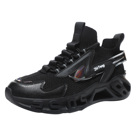 Flying woven casual blade shoes Sneakers Cross-border large size Lightweight rubber and plastic outsole - Image 3