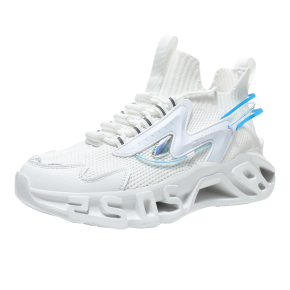 Flying woven casual blade shoes Sneakers Cross-border large size Lightweight rubber and plastic outsole - Image 2